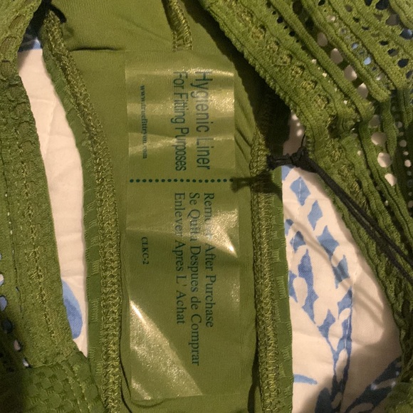 ROBIN PICCONE Perla Crochet Bikini Bottoms In moss size Medium - Picture 9 of 12
